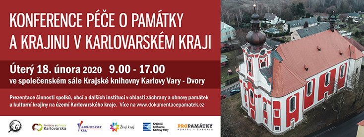 Konference Péče o památky a krajinu v Karlovarském kraji 2020 - banner
